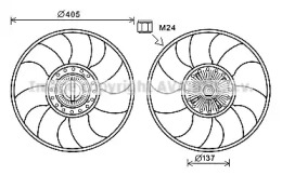AVA QUALITY COOLING fdc609 -  Вентилятор, охлаждение двигателя